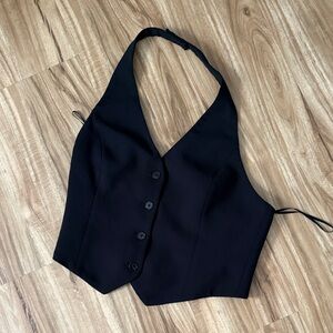 Wilfred Black Button-Up Halter Top